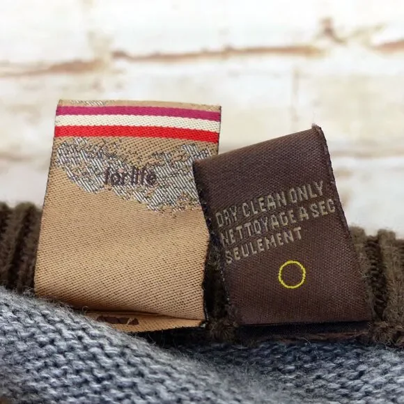 Element Skateboards Sweater Mens M Brown Gray Spell Out Logo Wool Knit Crew Y2K - Picture 10 of 10